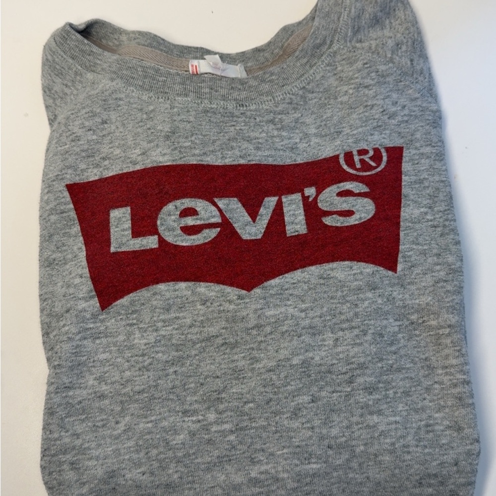 Levi's Gray Sweatshirt with Red Logo